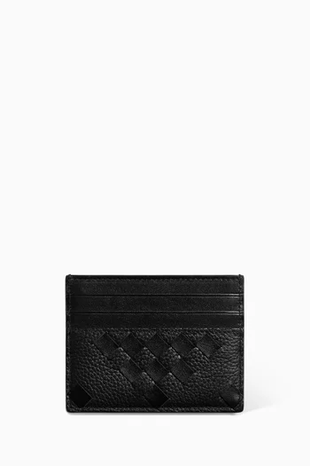 Credit Card Case in Intrecciato Leather