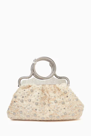 Bangle Clutch in Calfhair Skin
