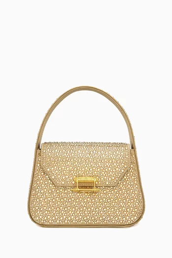 Mini Feryel Crystal Top-handle Bag in Satin