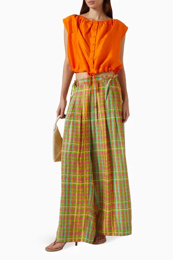 Sailfish Tank Top in Silk Dupioni