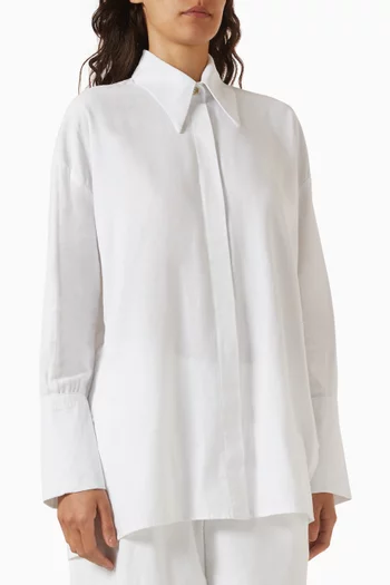 Classic Oversized Shirt in Linen-blend