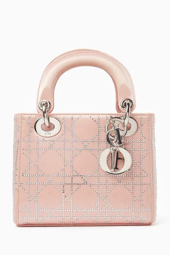 2007 Mini Crystal Embellished Lady Dior in Satin
