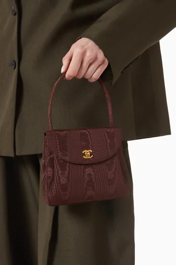 90s Mini Top-handle Bag in Moire Silk