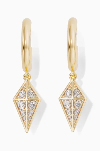Al Merta'shah Diamond Drop Earrings in 18kt Gold