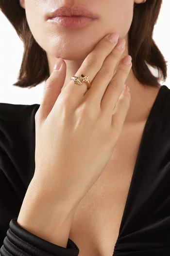 Hab El Hayl Diamond Ring in 18kt Yellow Gold