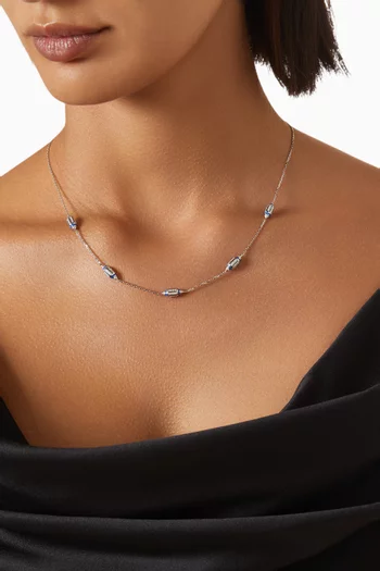 Al Merriyah Diamond Choker Necklace in 18kt White Gold