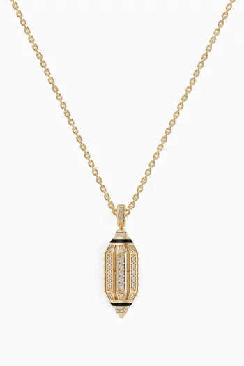 Al Merriyah Diamond Pendant Necklace in 18kt Yellow Gold