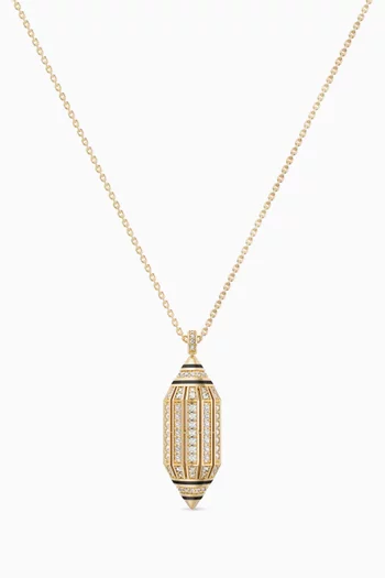 Al Merriyah Diamond Pendant Necklace in 18kt Yellow Gold