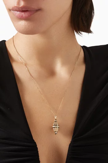 Al Merriyah Diamond Pendant Necklace in 18kt Yellow Gold