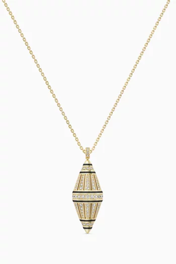 Al Merriyah Diamond Pendant Necklace in 18kt Yellow Gold