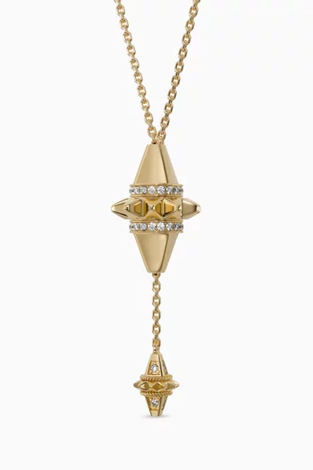 Hab El Hayl Diamond Lariat Necklace in 18kt Yellow Gold