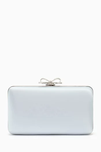 Bow Clutch in Satin