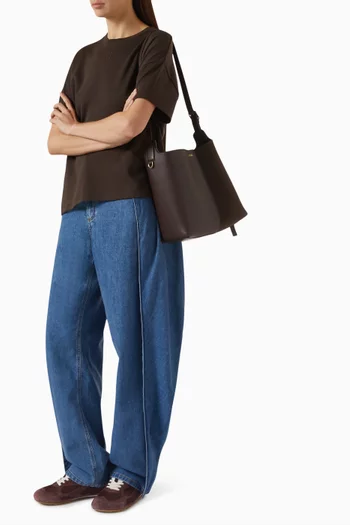 Medium Bilbao Bucket Bag in Leather