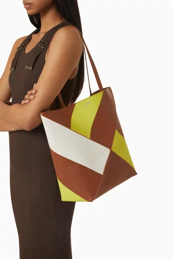Medium Puzzle Fold Tote Bag in Leather
