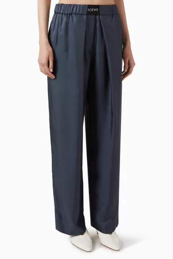 Wide-leg Logo Pants