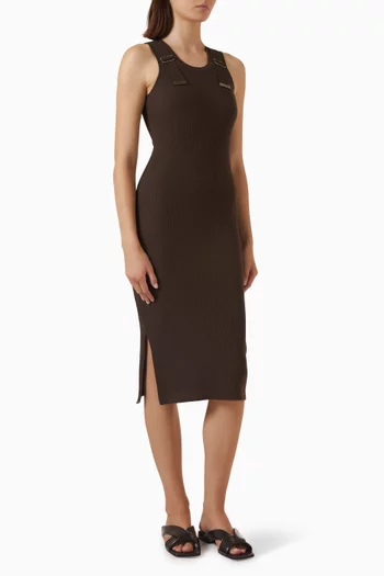 Belt Detail Midi Dress