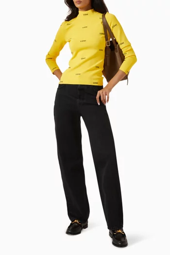 Anagram Wide-leg Jeans in Denim