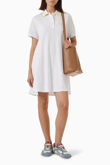 Trapeze Polo Mini Dress in Cotton