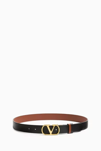 VLogo Signature Reversible Belt in Leather