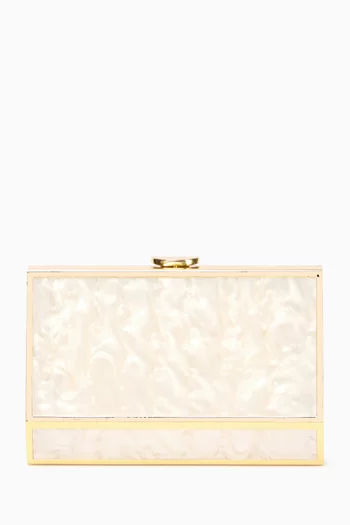 Maddox Pearl Clutch in Metal