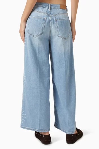 Angeleno Wide-leg Crop Jeans