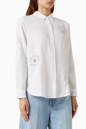 Charli Seashell Shirt in Linen