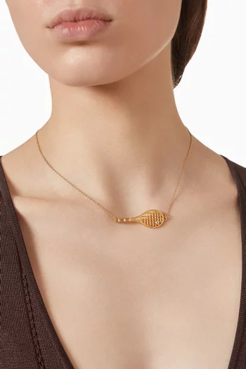 Tennis Core Necklace in 18kt Gold-plated Brass