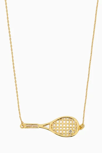Tennis Core Necklace in 18kt Gold-plated Brass