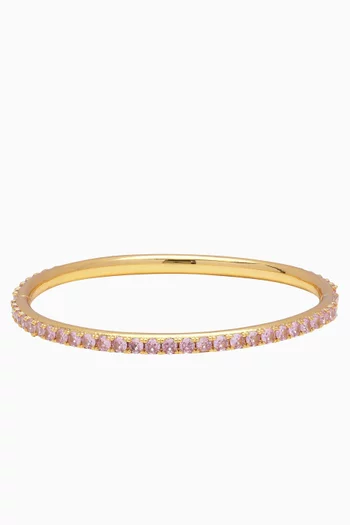 Serena Tennis Bangle in 18kt Gold-plated Brass