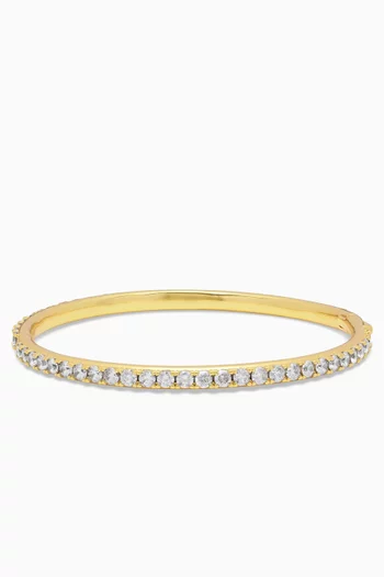 Serena Tennis Bangle in 18kt Gold-plated Brass