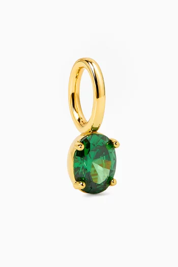 Serena Charm Pendant in 18kt Gold-plated Cubic Zirconia