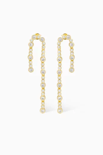 Eternal Dangle Earrings in 18kt Gold-plated Brass
