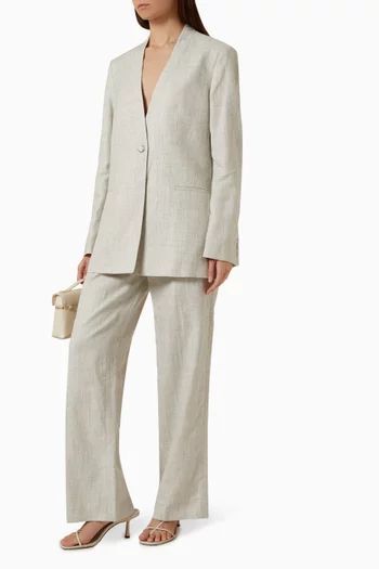 Arven Textured Pants in Cotton-linen