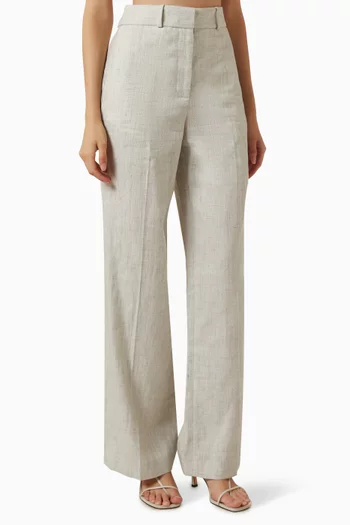 Arven Textured Pants in Cotton-linen