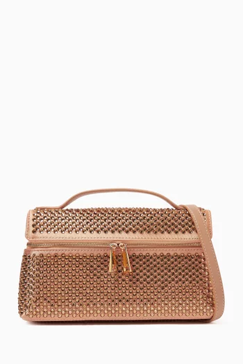 Thea Crystal-embellished Top-handle Bag in Satin