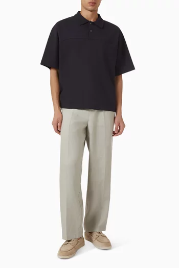Press-stud Polo T-shirt in Cotton