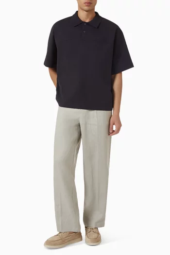 Relaxed-fit Tapered Pants in Linen