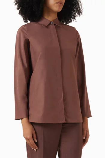 Rounded Shirt in Cotton-silk