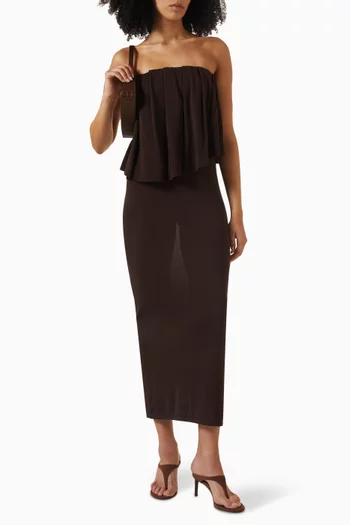 Layered Bandeau Maxi Dress
