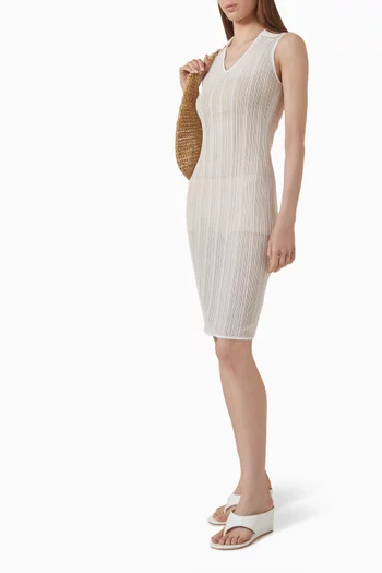 Sheer Lace-knit Dress