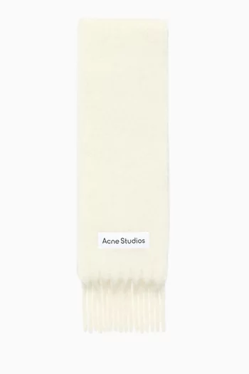 Logo Skinny Scarf in Mohair-blend
