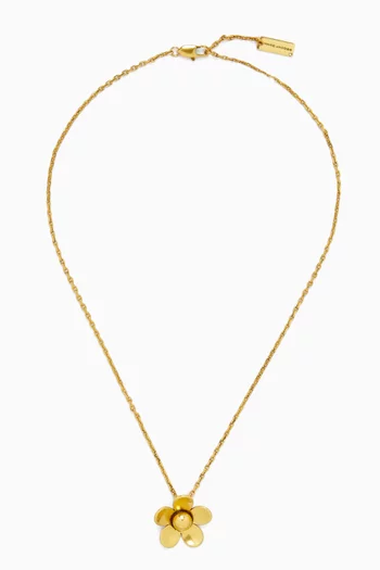 The Daisy Pendant Necklace in Gold-plated Brass