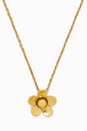 The Daisy Pendant Necklace in Gold-plated Brass