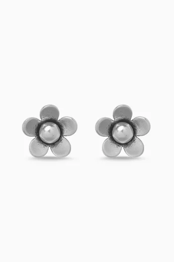 The Daisy Stud Earrings in Gold-plated Brass