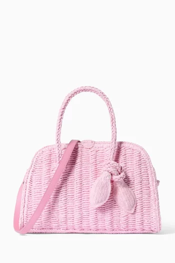 Small Turismo Tote Bag in Raffia
