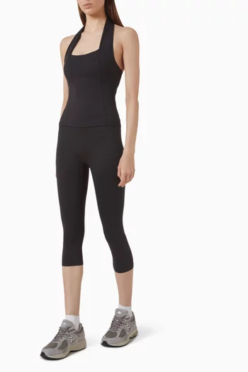 Daria Halterneck Top in Stretch-nylon