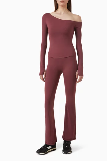 Sabrina Asymmetric Top in Stretch-nylon