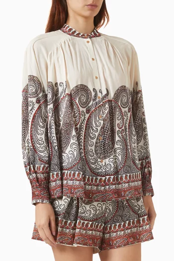 Cassia Swing Blouse in Cotton-blend