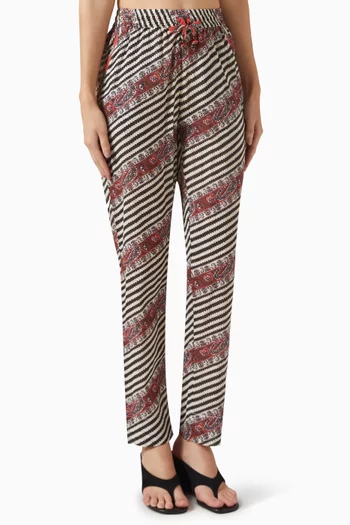 Marquee Tapered Pants in Cotton-voile