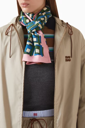 Printed Scarf in Silk